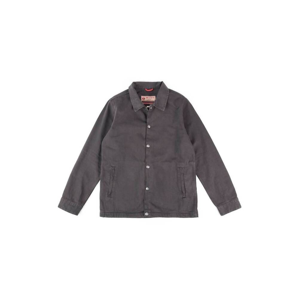 NEW IRON & RESIN men's coach jacket in charcoal